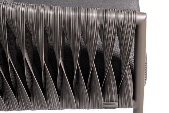 39AR-DIV-3691 SER Диван двухместный "Муза" серый 81,5*190*75см, оплетка "лента"