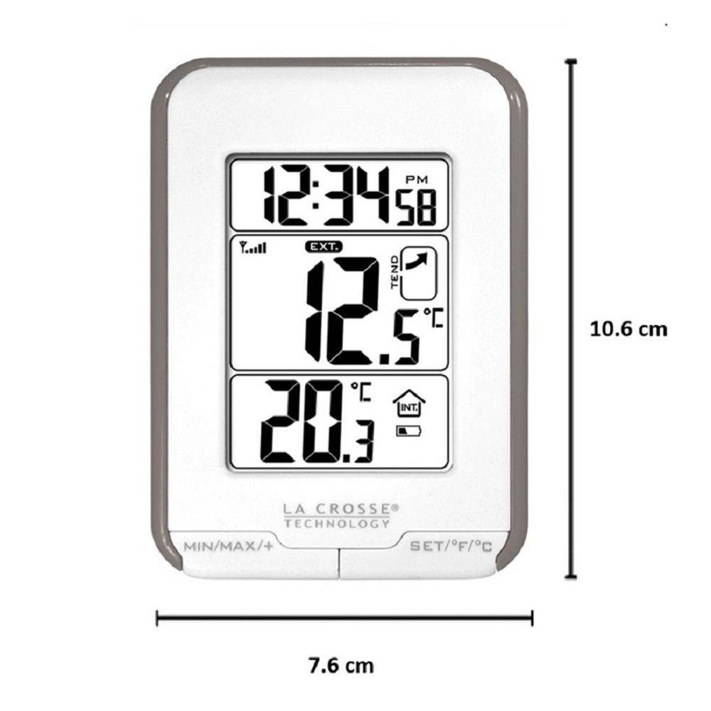 Термометр LA CROSSE WS6810 с наружным датчиком, taupe (серо-коричневый)