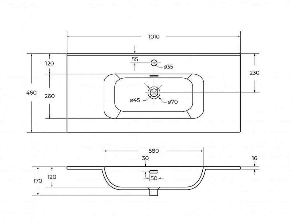 Тумба с раковиной Cezares ECO-CER-N-1000-2C-SO-GCO-P+CZR-8095-100 Серо-бежевая матовая