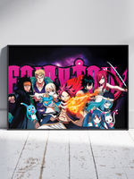 Постер плакат С Персонажами Fairy Tail Хвост Феи