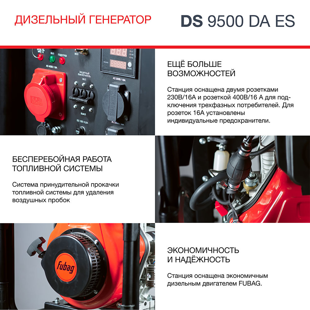 Дизельный генератор трехфазный Fubag DS 9500 XD ES