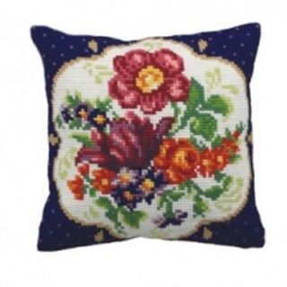 "Цветы в стиле..."-5141  подушка