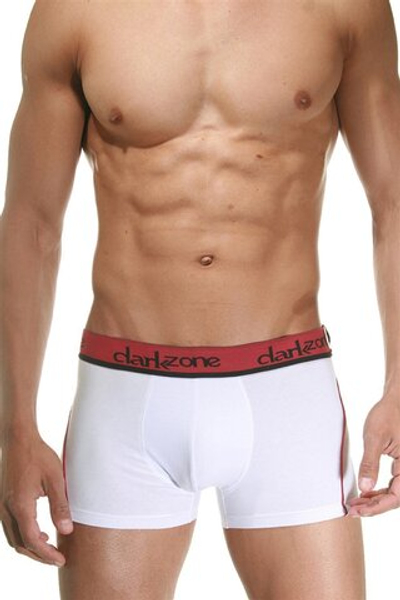 Белые трусы-боксеры с яркой брендированной резинкой (Размер: L) (Цвет: белый)