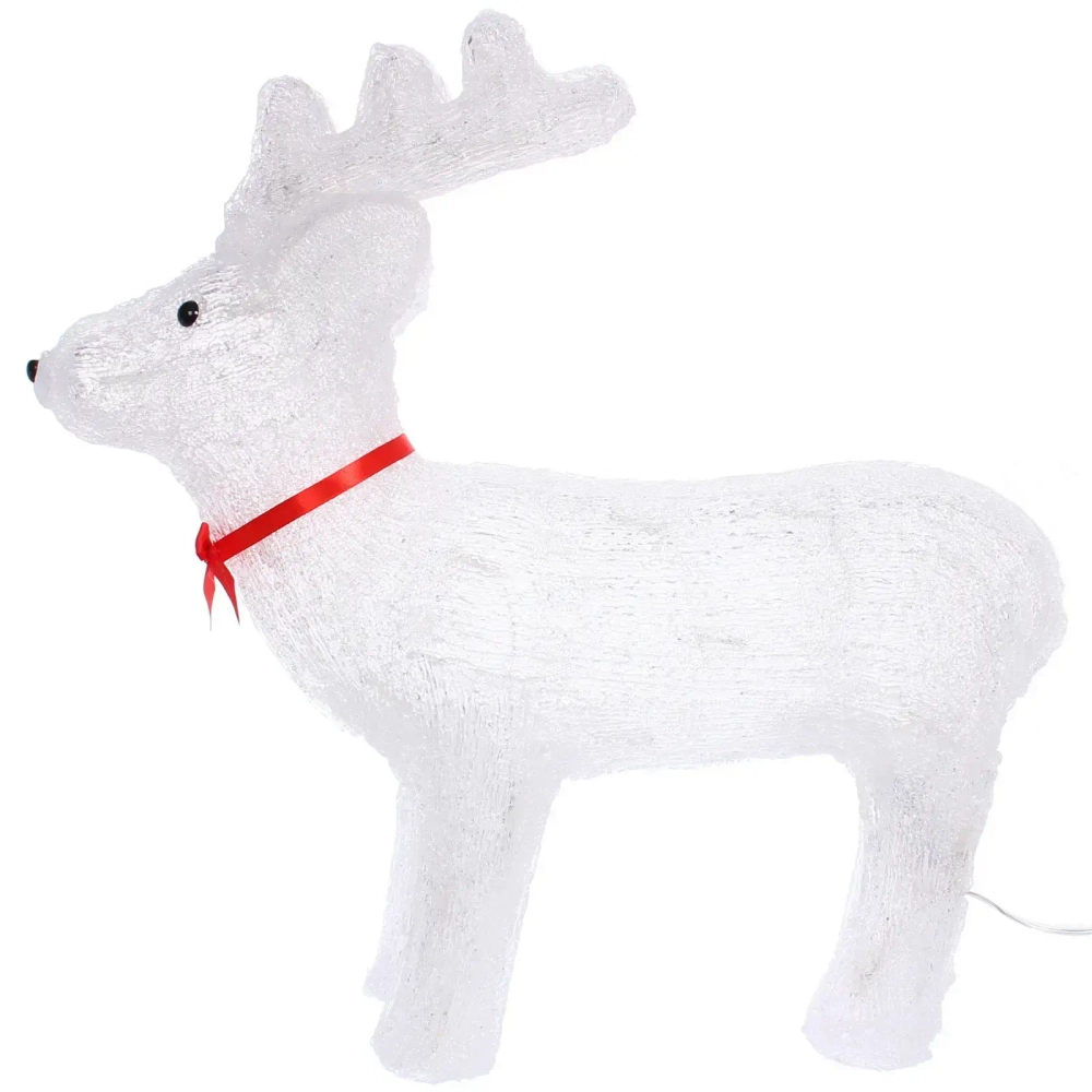 Фигура светодиодная «Снежный олень» 48*15*46 см, 50 ламп LED, авторежим, 220V, Белый