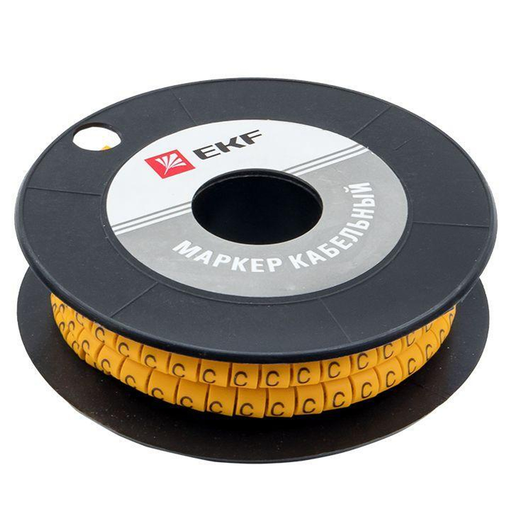 Маркер каб. 2.5кв.мм "C" (ЕС-1) (уп.1000шт) EKF plc-KM-2.5-C