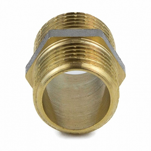 Ниппель латунный никелированный НР Ру 40