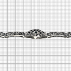 "Верта" браслет в серебряном покрытии из коллекции "Изумрудные мечты" от Jenavi с замком пряжка