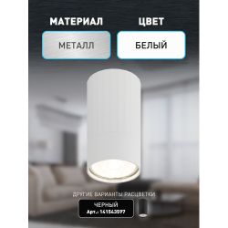 Светильник настенно-потолочный спот ЭРА OL32 WH MR16 GU10 IP20 белый