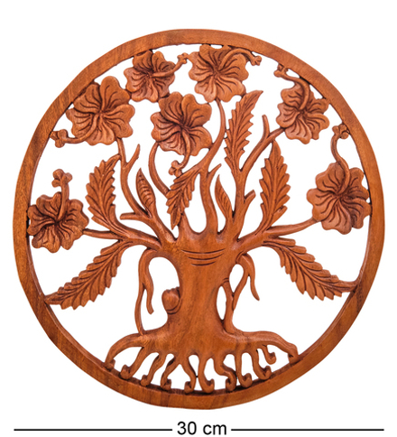 Decor and Gift 17-087 Панно резное «Дерево жизни» (суар, о.Бали)