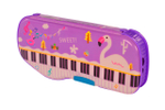 Пенал пластиковый "Пианино", 22*10*4см с точилкой, 4 вида микс
