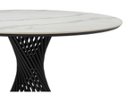 Керамический стол Woodville Вивиен 110 patagonoa bianco repose, черный