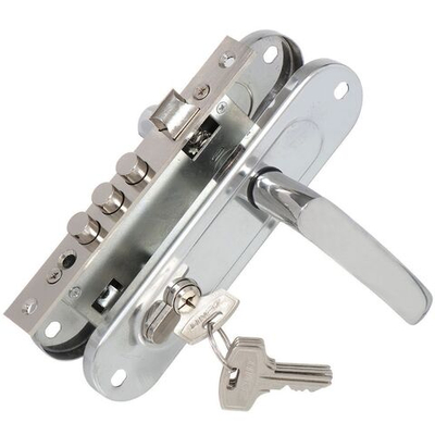 Замок врезной Зенит, ЗВ7-60.1-02, БП-00009844, ручка в комплект, цилиндровый, хром