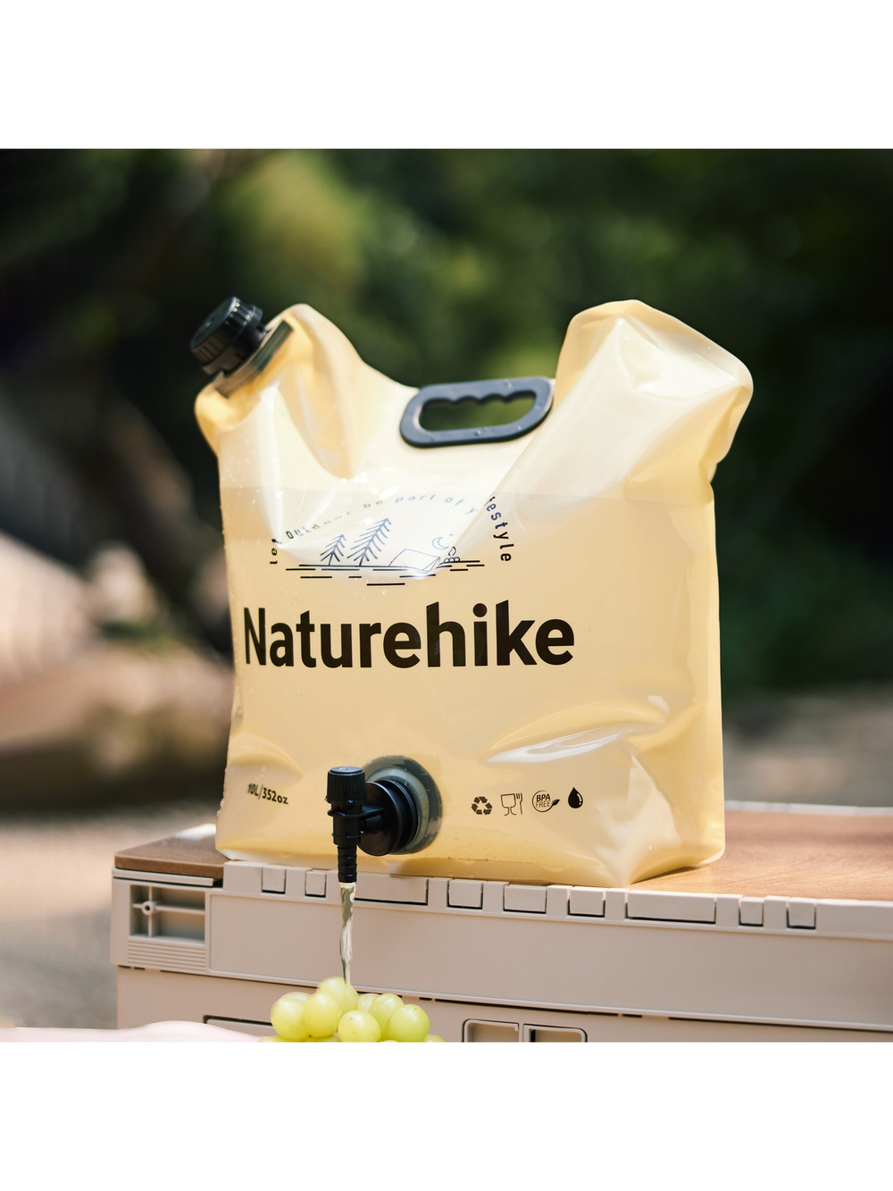 Канистра Naturehike Ling Wo для воды, 10 л., мягкая, желтая