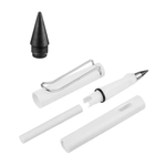 Карандаш вечный, чернографитный, Basir, с ластиком, чёрный и белый цвета корпуса, 2 шт