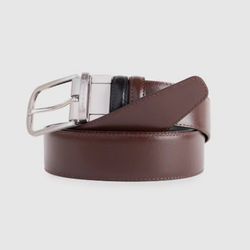 Ремень Piquadro C11 двусторонний черно-коричневый из кожи (CU3049C11/NM) 3