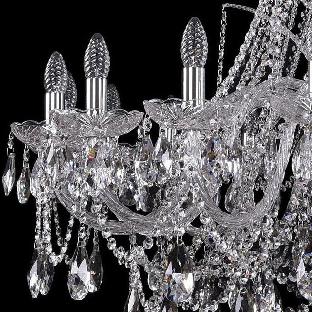 Подвесная люстра Bohemia Ivele Crystal 1411 1411/18/400/h-113/Ni