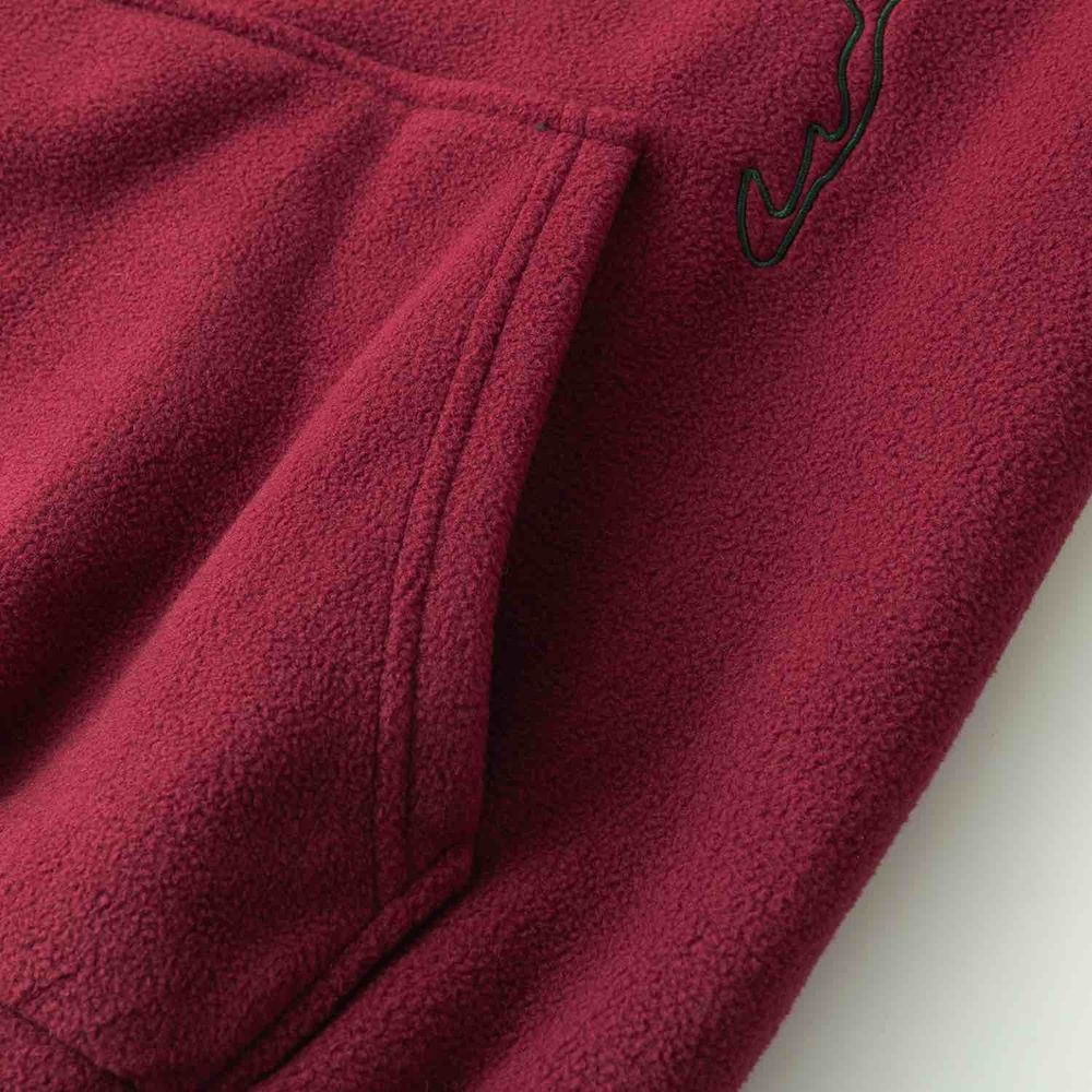 Толстовка Ymkashix Turbo fleece бордовая / темно-зеленая