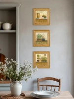 Картина настенная интерьерная в раме "под дерево" 26*26 см