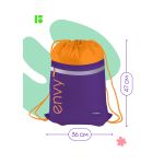 Мешок для обуви 1 отделение Berlingo "Envy", 360*470мм, светоотражающая лента, карман на молнии, оранжевый