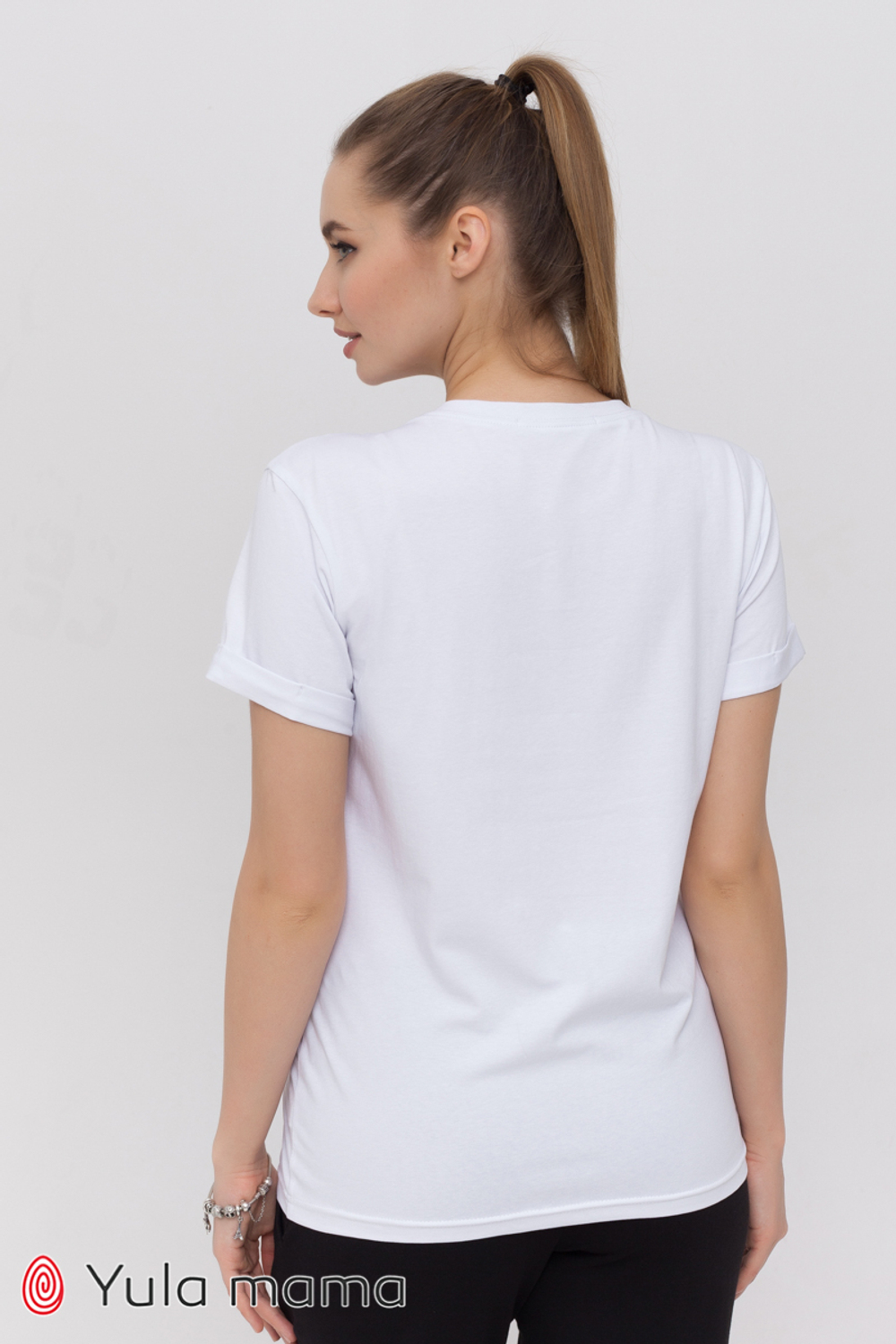 Футболка для беременных кормящих мам хлопковая