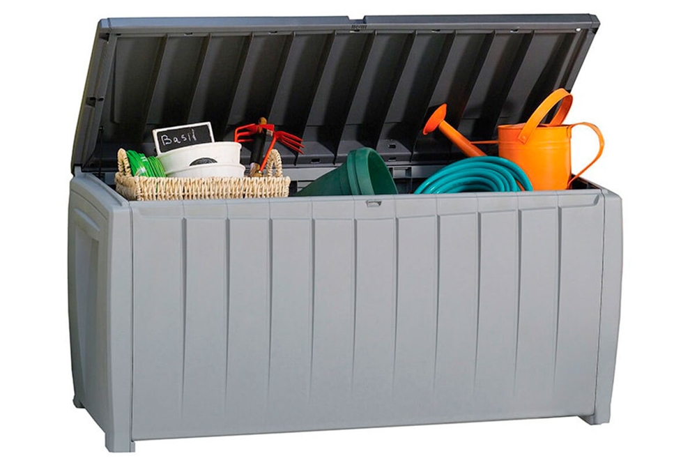 Сундук "Novel", 340 л, серый-чёрный