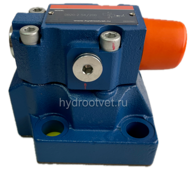 DB20-2-5X/200 - Предохранительный клапан Ду25 с давлением настройки до 200 бар, управление - X и Y - внутренние