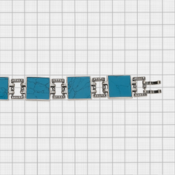 "Классика" браслет в серебряном покрытии из коллекции "Самоцветы" от Jenavi с замком зажим