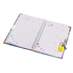 Блокнот 13,0 см * 18,0 см , гребень, Alingar, ламинация, эффект 3D, замочек, 45 л., дизайнерский блок, линия, "Печеньки"