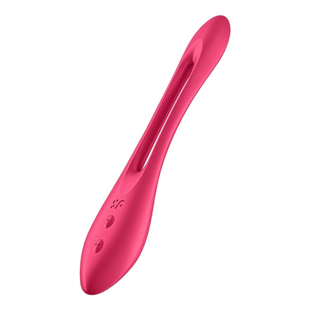 Красный многофункциональный вибратор для пар Satisfyer Elastic Joy по  выгодной цене в интернет-магазине Секс-шоп