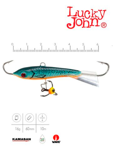 Балансир Lucky John CLASSIC 6 с тр. 60мм/53 блистер