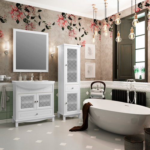 Зеркало Opadiris Омега 75 см 00-00007362 матовый белый