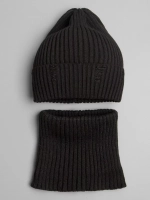 Шапка бини рваная осенняя и снуд