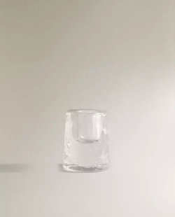 ZARA HOME ПОДСВЕЧНИК ИЗ СТЕКЛА, ПРОЗРАЧНЫЙ
