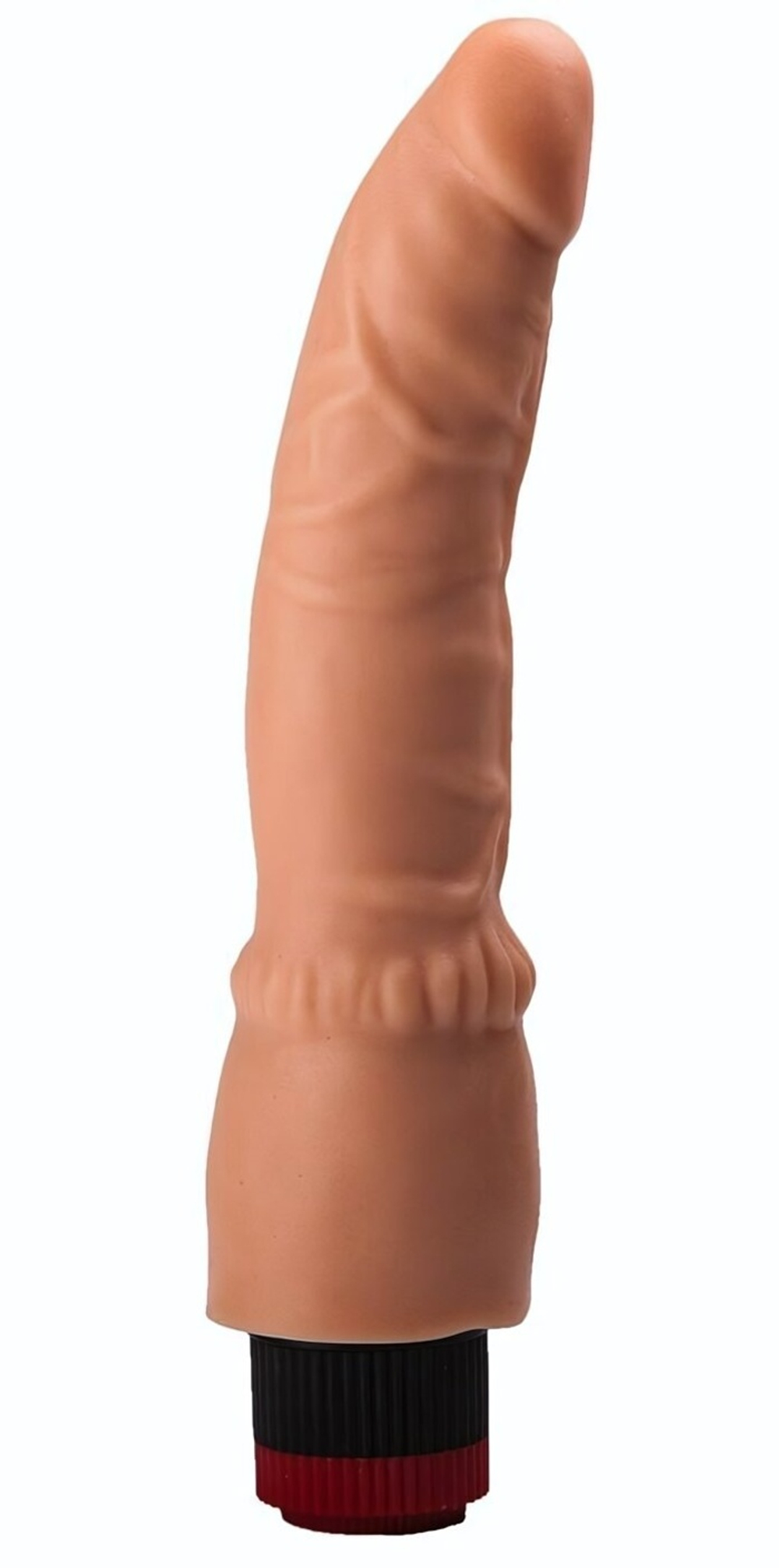 Гелевый вибратор без мошонки - 19,3 см. (Цвет: телесный)