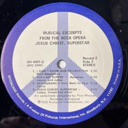 Винтажная виниловая пластинка LP Сборник 4 Operas Rock Jesus Christ Superstar, Tommy, Hair, Godspell (Spain 1975)