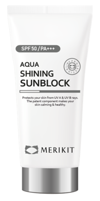 Merikit Крем солнцезащитный SPF50+ - Merikit Aqua Shining Sunblock SPF50+, 60 мл