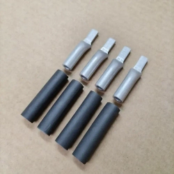 Наконечник штыревой алюминиевый плоский для СИП 16. Комплект из 4 шт с термоусадкой