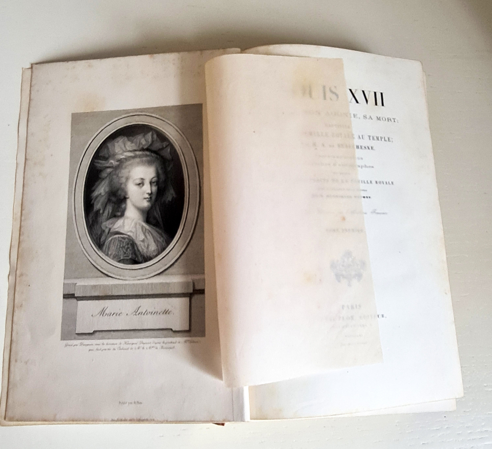 "Людовик XVII его жизнь, его агония, его смерть; пленение королевской семьи в Тампле. (Louis XVII sa vie, son agonie, sa mort; captivite de la famille royale au temple) Tome 1, 2". Par M.A. de Beauchesne. 1866г.