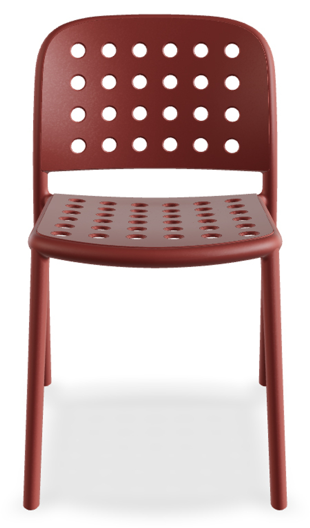 Стул пластиковый Papatya Bomonti-S, кирпично-красный