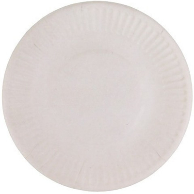 Тарелка картонная d-170 мелованная белая (100/1000 шт.) Диапазон 104043