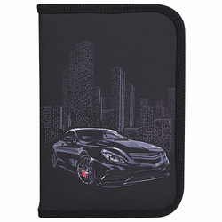Пенал BRAUBERG, 1 отделение, 1 откидная планка, полиэстер, 21х14 см, "Night Car", 271522