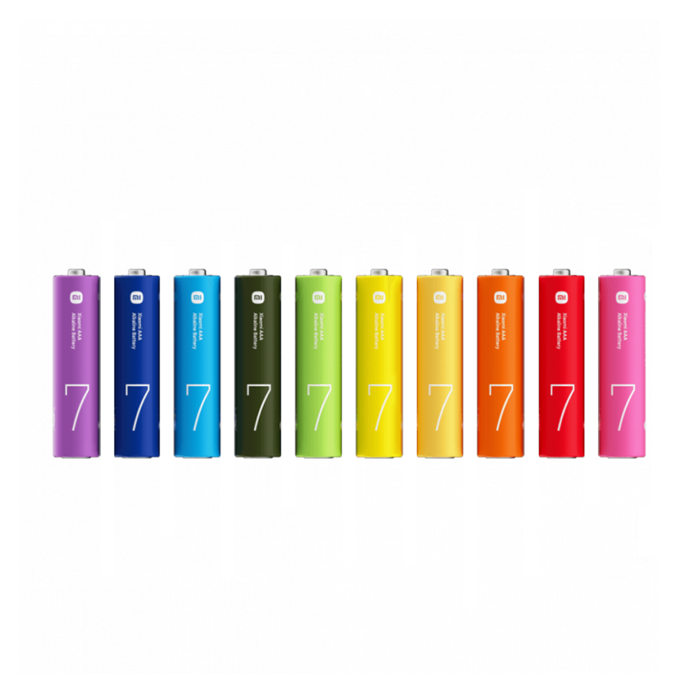 Щелочные «мизинчиковые» батарейки Xiaomi AAA Rainbow Batteries (10 шт.) (версия Global)