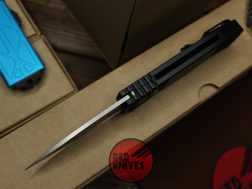 Нож Pro-Tech TR2 - черная рукоять, серый клинок