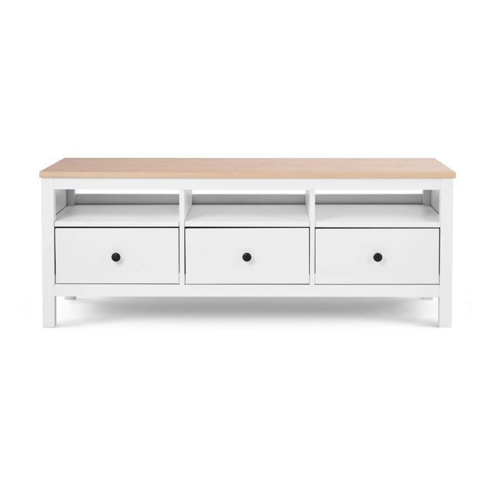 Тумба под ТВ Хемнэс Hemnes/ Кымор, 148х47х57 см, белый/светло-коричневый