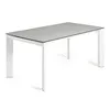Стол Atta 160 (220) x90 белый керамика