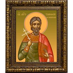 Тимофей Фракийский мученик. Икона на холсте.