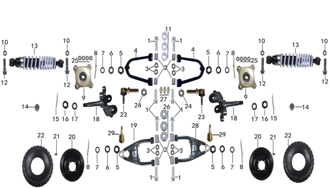 Запчасти к квадроциклу Motax Grizlik T200 | Grizlik T200 LUX. Рис. 3
