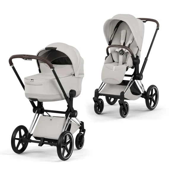 Детская коляска Cybex Priam V Style 2 в 1 City Grey на раме Chrome Brown
