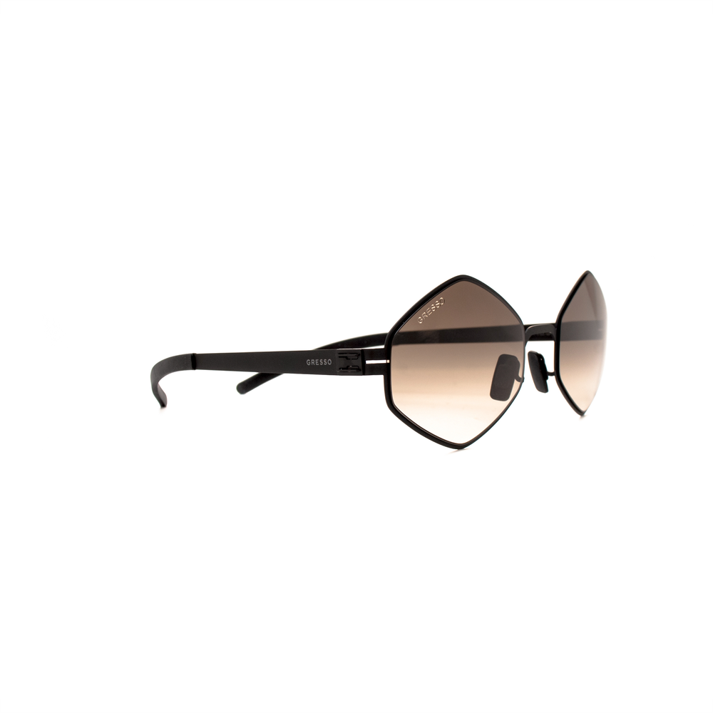 Очки GRESSO MILAN G0288TB04S многогранник черные с коричневым градиентом