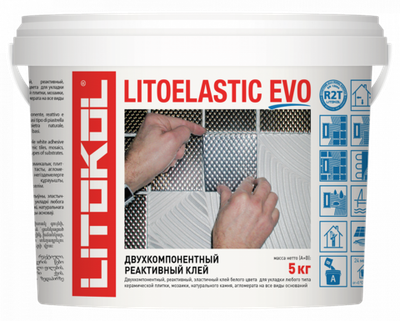 Клей LITOELASTIC EVO (A) + (В) Цвет: Белый  5 кг, Litokol